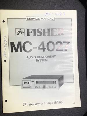Fisher MC-4027 Service Manual Audio Component System Original-image