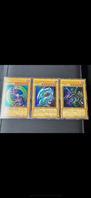 Blue Eyes , Dark Magician , Red Eyes. All Spanish 1st Editions.-image