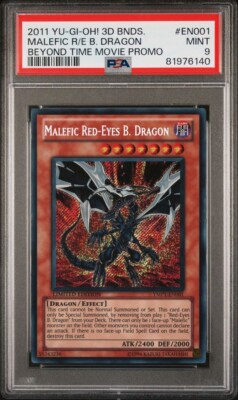 YuGiOh Malefic Red-Eyes Black Dragon YMP1-EN001 Limited Ed Secret Rare PSA 9-image