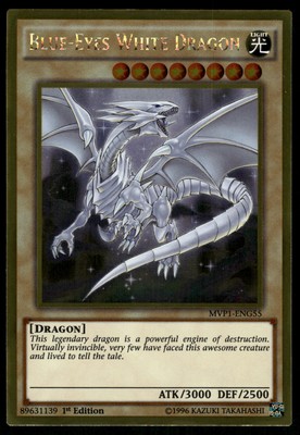 Yugioh! Blue-Eyes White Dragon MVP1-ENG55 Gold Rare 1st Ed VLP-image