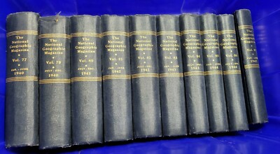  National Geographic - 58 beautiful bound editions from 1940-1998 -image