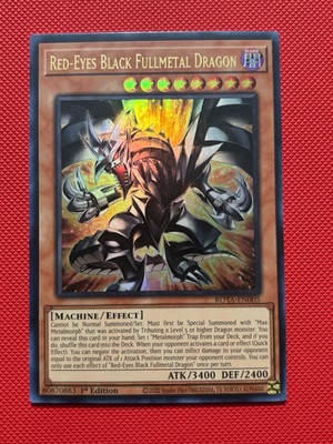 Yugioh! Red-Eyes Black Fullmetal Dragon ROTA-EN005 Ultra Rare 1st Ed NM-image
