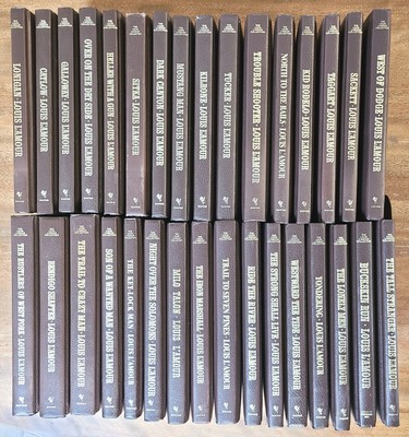 Louis L'Amour Book Lot Set Of 32 Leatherette -image