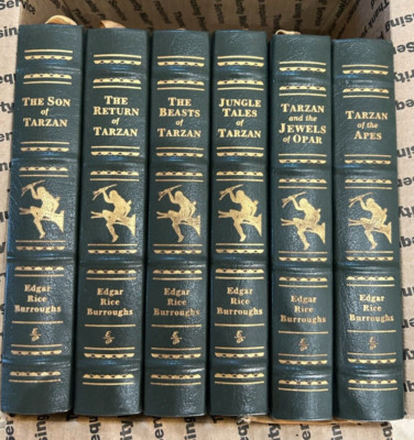 Tarzan of the Apes 6 Book Set Edgar Rice Burroughs Easton Press Collector's Ed.-image