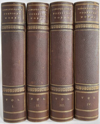The Poetical Works of Henry Wadsworth Longfellow Four Volumes-image
