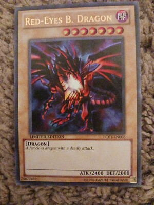 Red Eyes B Dragon 1996 Limited Edition LC01-EN006 Rare Yugioh Card Mint Foil-image