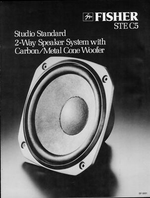 1979 Fisher STE C5 Speaker System Dealer Brochure Carbon Metal Hifi Stereo Audio-image