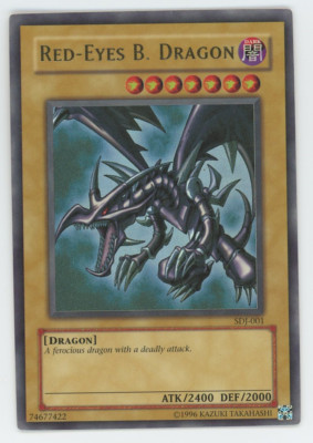 Red-Eyes B. Dragon SDJ-001 Holo Ultra Rare Unlimited Yugioh Card 2003-image