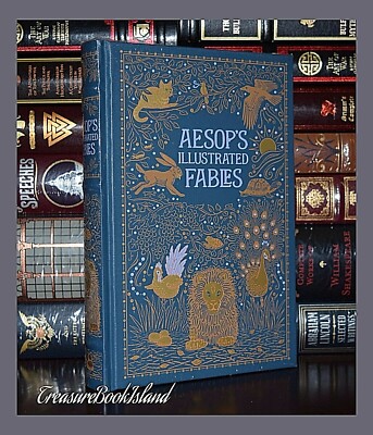 Aesop's Fables Aesop Illustrated By A. Rackham Sealed Leather Bound Collectible-image