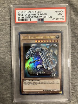 Yu-Gi-Oh! 25th Anniversary LC01-004 Blue-Eyes White Dragon - PSA 9-image