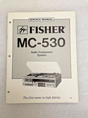 Vintage Original Fisher MC-530 Audio Component System Service Manual Repair-image