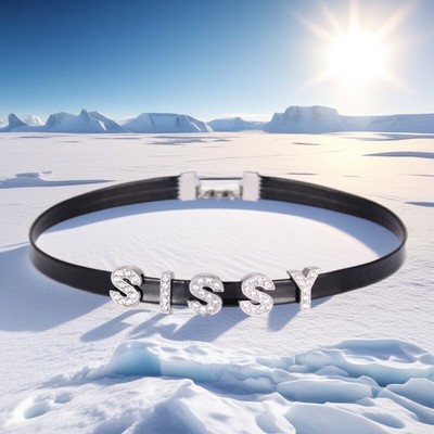 Necklace Personalized Sissy BDSM Gift Choker Pu Leather Custom LITTLE ONE Collar-image