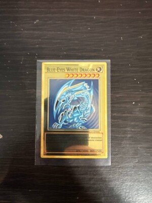 Blue Eyes White Dragon Yugioh Card GOLD COLOR Collectible METAL CARD-image