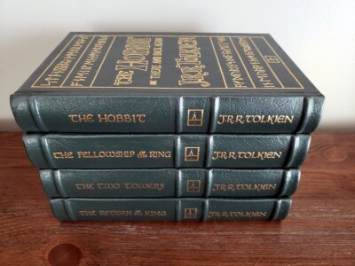J.R.R. TOLKIEN LORD OF THE RINGS/THE HOBBIT Easton Press Leather Hardback 4 Set-image
