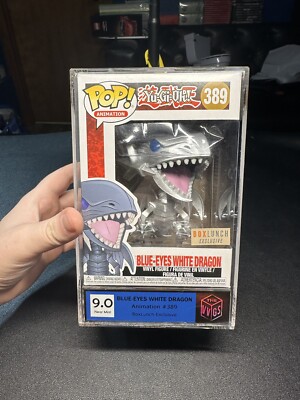 VVGS Graded 9.0 Funko Pop Yu-Gi-Oh! Blue Eyes White Dragon BoxLunch Exclusive NM-image