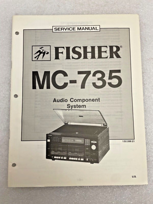 Vintage Original Fisher MC-735 Audio Component System Service Manual Repair-image