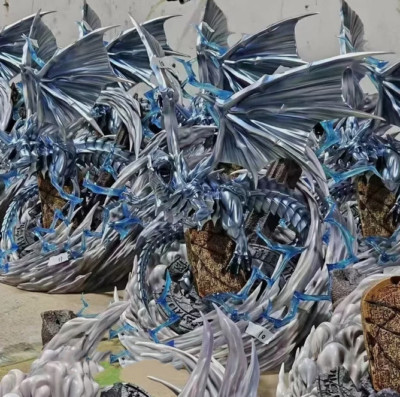 MX Studio Duel Yu-Gi-Oh Blue-Eyes White Dragon Resin Statue in stock H46cm Hot-image