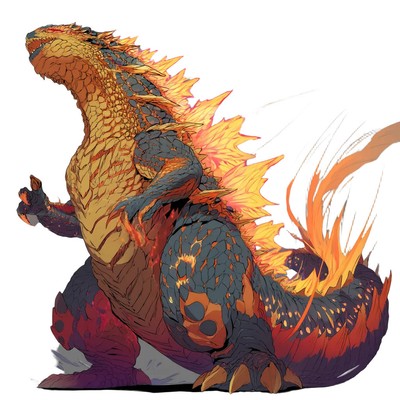 Fire Pokemon Teenage Godzilla Vinyl Car Decal Sticker – Waterproof &-image