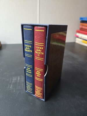 Lives Of The Saints Volumes 1 & 2 Boxed Book Set Illustrated Rev. Hugo Catholic -image