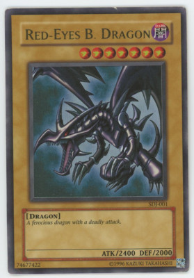 Red-Eyes B. Dragon SDJ-001 Holo Ultra Rare Unlimited Yugioh Card 2003-image
