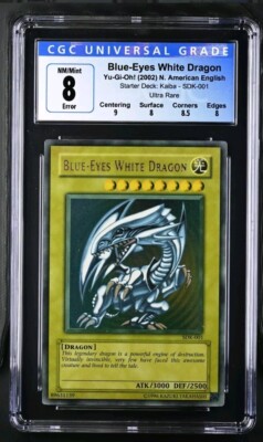 Mid-Heavy Faded Sdk-001 Blue Eyes White Dragon CGC 8-image
