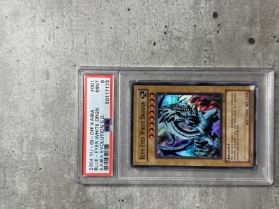 Yugioh Card Blue-Eyes White Dragon Super Rare PSA 9 Mint, Kaiba SKE-001 2004 (1)-image