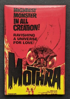 Godzilla The King of Monsters and Mothra Vintage Magnets, 2