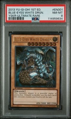 2013 Yu-Gi-Oh! Blue-Eyes White Dragon YSKR-EN001 1st Edition Ultimate PSA 8-image