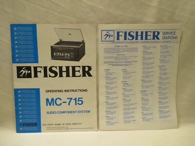 Vintage Fisher MC-715 Audio Component System Operating Instructions-image