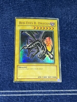 Red-Eyes B. Black Dragon Misprint Faded RARE Sdj Starter Deck Joey NM Yugioh-image