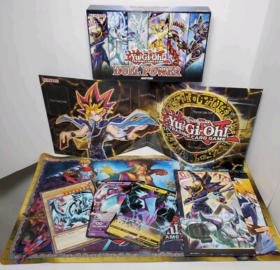 Yugioh Lot. Blue-Eyes White Dragon Oversized Cards, Game Boards,Playmat, D-P Box-image