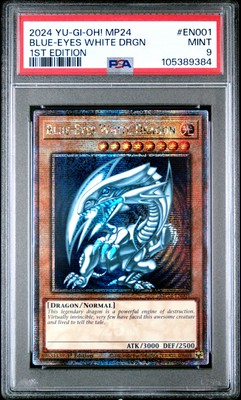 2024 YU-GI-OH! MP24-25TH ANV TIN: DUELING MIRRORS BLUE-EYES WHITE DRAGON PSA 9-image