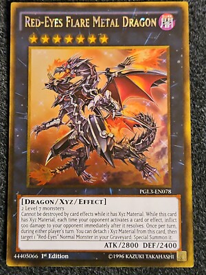 1x Red-Eyes Flare Metal Dragon - PGL3-EN078 - Gold Rare - 1st Edition VLP-image