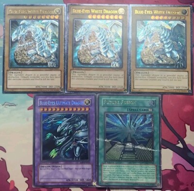 Yu-Gi-Oh! 1st Edition Ultimate Rare Future Fusion!! X3 Ultimate Rare Blue Eyes!!-image