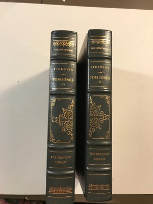  'History of Tom Jones' Henry Fielding, 2 Volume Set, Franklin, Leather 1981-image