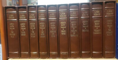 Bridge Publications MISSION EARTH Dekalogy by L. Ron Hubbard 10 vol set Leather-image