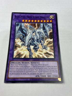 Yugioh Blue-eyes Twin Burst Dragon Sdwd-en036 Blue Eyes White Destiny (misprint)-image