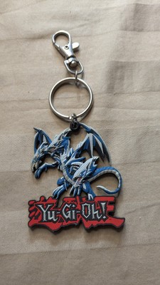 Yu-Gi-Oh Blue Eyes White Metal Dragon Rubber Keychain 1996-image