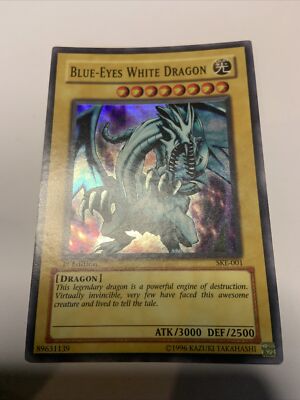 Blue Eyes White Dragon 1st Edition - SKE 001 Holo Yugioh Card-image