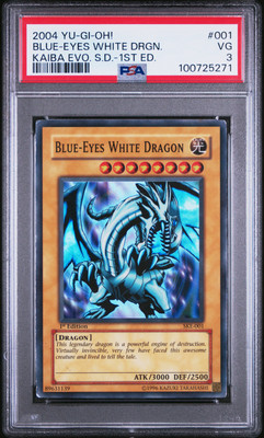 2004 YU-GI-OH! KAIBA EVOLUTION DECK 1ST EDITION BLUE-EYES WHITE DRAGON PSA 3-image
