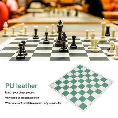 Chess Board Only Portable International Chessboard PU Leather Leisure Sport HR-image