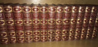 LEATHER Set;WORKS OF HENRIK IBSEN! Complete VIKING EDITION Full Leather/Detached-image