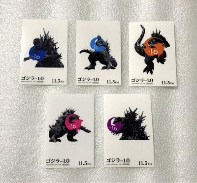 Godzilla-1.0 Original Sticker All 5 Types Complete Set-image