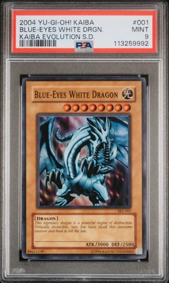 2004 YU-GI-OH! SKE-001 Blue-Eyes White Dragon Kaiba Evolution S.D. Mint PSA 9 !!-image