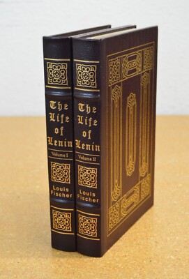 The Life of Lenin by Louis Fischer 2 Vol Set Easton Press Leather EXCELLENT COND-image