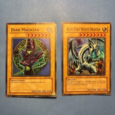 Yu-Gi-Oh! Dark Magician SYE-001 MP,  Blue-Eyes White Dragon SKE-001 HP Unlimited-image