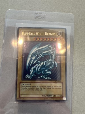 Blue Eyes White Dragon SDK #001 PSA 1 candidate -image