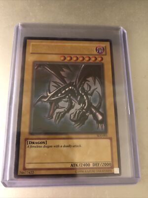 Yugioh Red-Eyes B. Dragon SDJ-001 Unlimited Edition Holo Rare Played-image