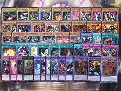 Yugioh Joey Wheeler Red-Eyes Deck 50 Card Black Dragon Baby Jinzo Time Wizard-image