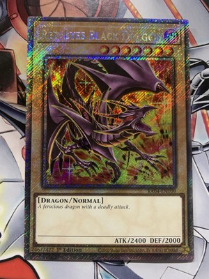 Red-Eyes Black Dragon (8th Art) (Platinum Secret Rare) RA04-EN109 Quarter...-image